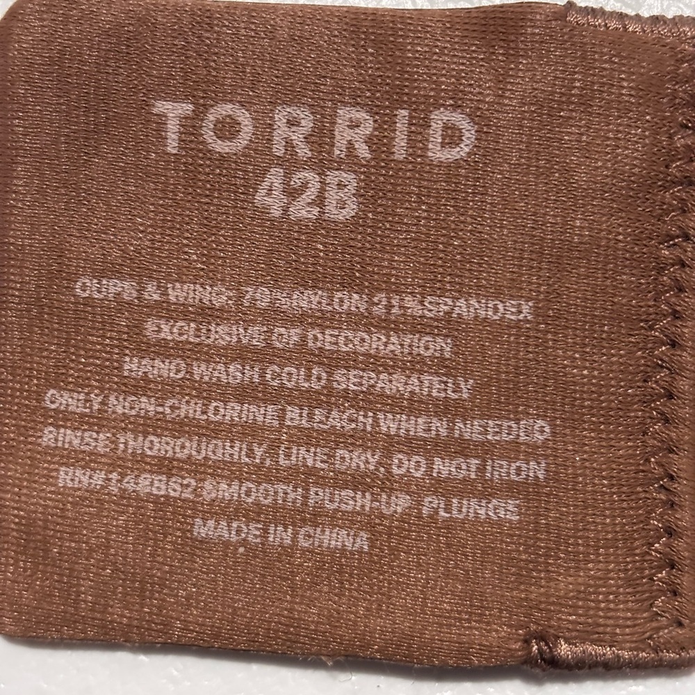 Torrid 42B Underwire T-Shirt Bra • Rich Brown • Excellent Pre-Owned - Picture 2 of 8
